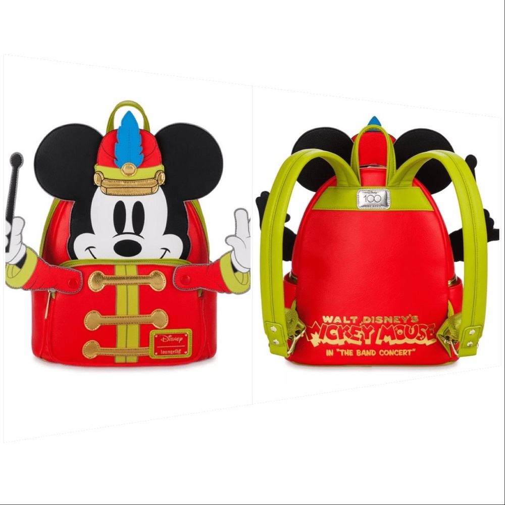 Disney Disney100 Mickey The Band Concert Loungefly Mini Backpack NEW